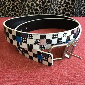 Levi's Leather Belt w/ Checkered Graphics